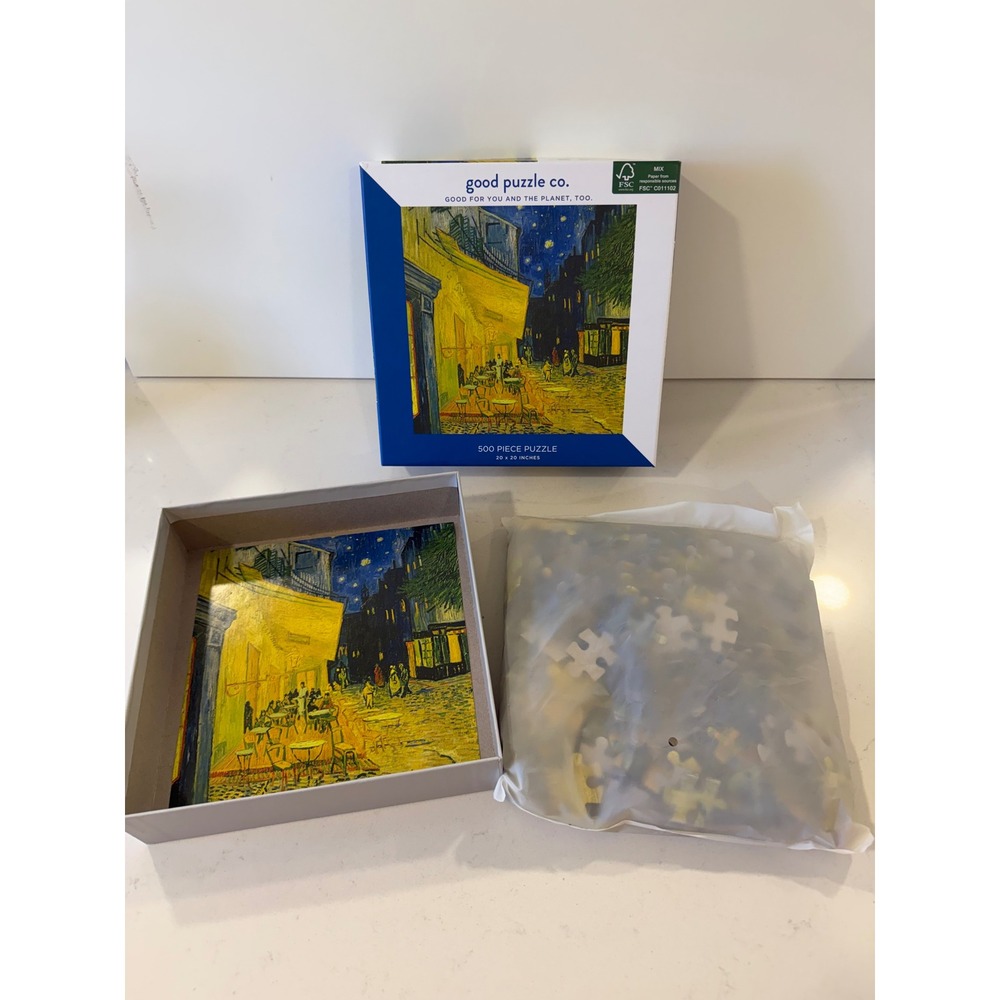 Good Puzzle Co Van Gogh Cafe Terrace at Night 500 Piece Jigsaw Puzzle 20x20